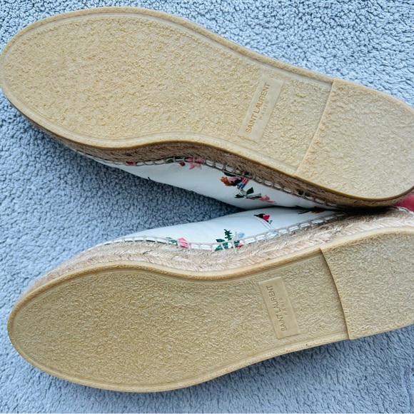 Yves St Laurent leather floral espadrille sneakers.   Brand new, never worn. - Picture 5 of 6